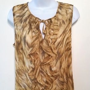 NY Company Light Denim Flap Strapless Flare Blouse XS